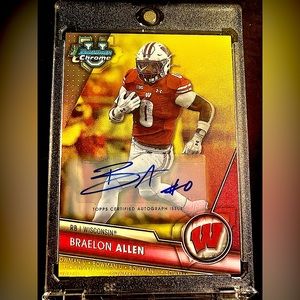 Bowman Chrome Auto #6/75 Braelon Allen Autographed